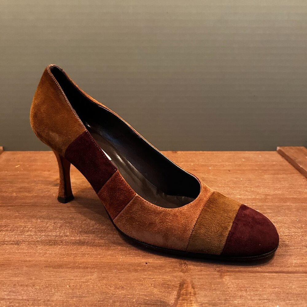 Isaac Mizrahi Womens Italian Multicolor 3" Stiletto Heels 7M